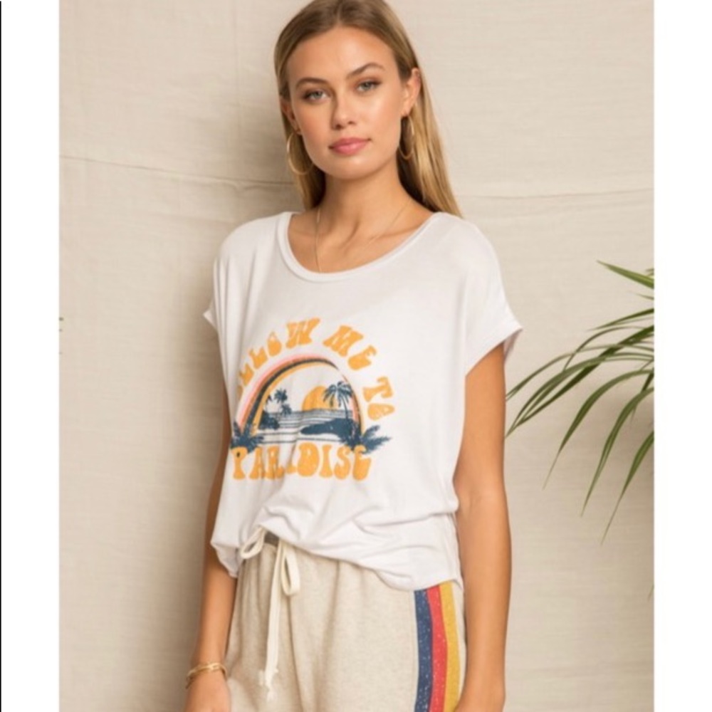 NEW “Paradise " soft Graphic Tee - Picture 8 of 10